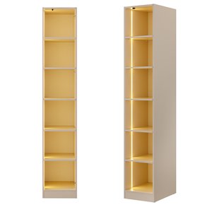 Lora Camlı Gardırop %100 Mdf Makyaj Üniteli Puflu İkili Modüler Giyinme Odası Dolabı