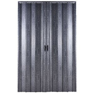 Akordiyon Kapı  175x217 Karaağaç Camsız Çift Açılım Kalın Kapı Katlanır Akordeon Pvc Anahtar Kilitli