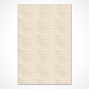 Krem Yumuşak Dokulu Halı - Kaymaz Taban - Yıkanabilir Mp1001 120x450 cm