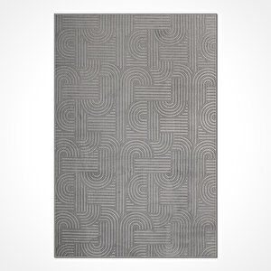Antrasit Kaymaz Taban Yolluk Halı - Yıkanabilir Ln9005 80x150 cm