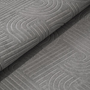 Antrasit Kaymaz Taban Yolluk Halı - Yıkanabilir Ln9005 80x150 cm