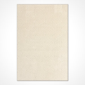 Krem Yumuşak Dokulu Halı - Kaymaz Taban - Yıkanabilir Mp1003 100x240 cm