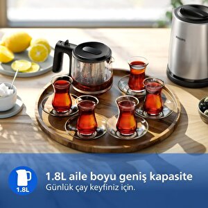 Philips Hd7350/00 5000 Serisi 1900 W Cam Demlikli Çay Makinesi - İnox