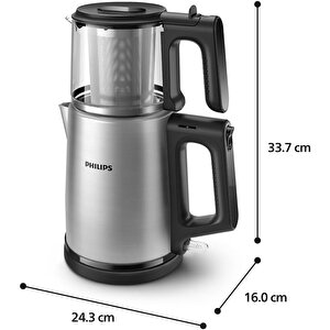 Philips Hd7350/00 5000 Serisi 1900 W Cam Demlikli Çay Makinesi - İnox