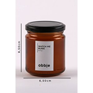 Obbje Amber Kokulu Cam Kavanoz Mum | Amber Cam | Dekoratif & Modern Tasarım