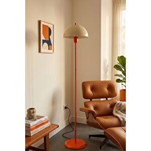 Erma Krem Başlıklı Turuncu Yer Lambası Pinterest Model Bohem Retro Köşe Renkli Lambader