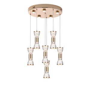 Sayen 6'lı Yuvarlak Gold Sarkıt Led Avize