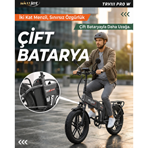 Trviii Pro W Çi̇ft Bataryali 1000w Elektri̇kli̇ Bi̇si̇klet Ayna Çanta Ve El Gazi Hedi̇yeli̇