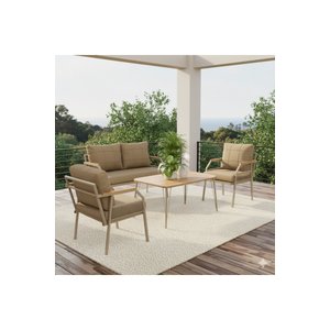 Daisy Cappuccino 211 Masalı Kahverengi Balkon & Bahçe Mobilyası Seti Balkon Takımı Kahverengi