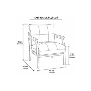 Tekli Koltuk Gri Bahçe Mobilyası Bahçe Takımı Metal Balkon Takımı Çay Seti Gri