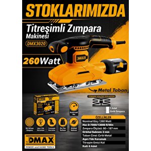 Dmax  DMX 3020  90x187 Ti̇treşi̇mli̇ Zimpara Maki̇nesi̇ 260w