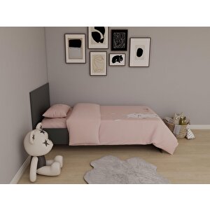 Letto Tek Kişilik Karyola Koyu Gri Renk Koyu Gri