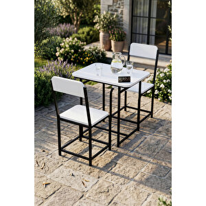 Sandalye Modern Mutfak Yemek Sandalyesi Şık Cafe Balkon Bahçe Tekli Sandalye Minör 9820 Beyaz