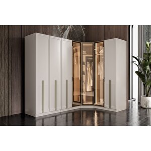 Soul 7 Kapılı 3 Reflekte Camlı Köşe Gardırop