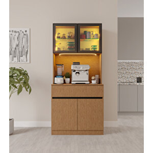 Bambu Mini Komple Mdf Led Aydınlatmalı Kahve Köşesi