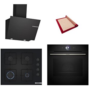 Black Deluxe 3 Lü Ankastre Set 609 ( Hbg7764b1- Pop6c6p31o - Dwk66pj60t ) - 4d Hot Air - 3d Fry
