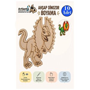 Ahşap Boyama Dinozorlar 10 Adet 10x15 Dinazor Boyama Figürü Etkinlik Çocuk Gelişim Motor Beceri Anasınıfı Kreş