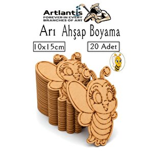 Ahşap Boyama Böcekler 20 Adet 10x15cm Boyama Böcek Figürleri Etkinlik Çocuk Gelişim Motor Beceri Kreş Anasınıfı