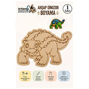 Ahşap Boyama Dinozorlar 1 Adet 10x15 Dinazor Boyama Figürü Etkinlik Çocuk Gelişim Motor Beceri Anasınıfı Kreş