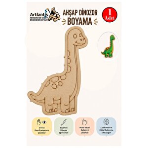 Ahşap Boyama Dinozorlar 1 Adet 10x15 Dinazor Boyama Figürü Etkinlik Çocuk Gelişim Motor Beceri Anasınıfı Kreş
