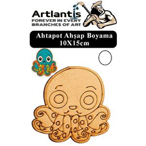 Ahşap Boyama Deniz Canlıları 1 Adet 10x15cm Boyama Figürü Etkinlik Çoçuk Gelişim Motor Beceri Kreş Anasınıfı