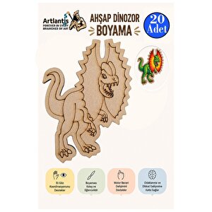 Ahşap Boyama Dinozorlar 20 Adet 10x15 Dinazor Boyama Figürü Etkinlik Çocuk Gelişim Motor Beceri Anasınıfı Kreş