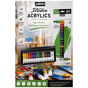 Akrilik Boya 18 Renk 12 Ml 1 Paket Pepeo Akrilik Boya Seti 18 Li Ahşap Tuval Taş Ağaç Boyamalar İçin İdea Boyama Seti