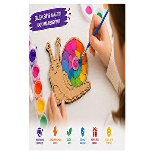 Ahşap Boyama Arı 12 Adet 10x15cm Boyama Böcek Figürleri Etkinlik Çoçuk Gelişim Motor Beceri Kreş Anasınıfı