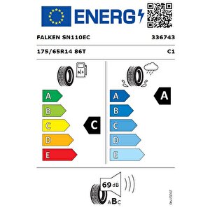175/65 R14 Tl 86t Xl Sincera Sn110 Ecorun Yaz Lastiği (üretim Tarihi:2025)