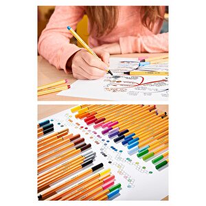 6 Renk Fineliner Kalem 1 Paket Stabilo Point 88 6 Lı Ana Renkler İnce Keçe Uçlu Kalem 0.4mm Su Bazlı Mürekkep
