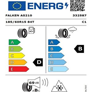185/60 R15 Tl 84t Euroall Season As210 Dört Mevsim Lastiği (üretim Tarihi:2026)
