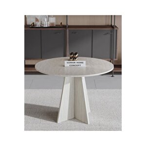 Begonya 90x90 Yuvarlak 4 Sandalyeli Masa Sandalye Takımı, Salon Takımı , Mutfak Masa Takımı Beyaz