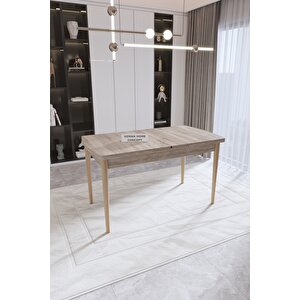Alvis Yemek Masası , Mutfak Masası, Yemek Masası Açılabilir 6-8 Kişilik Sonoma Meşe