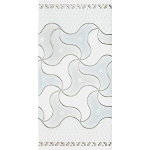 (daniela) Metalik Gümüş Detaylı Granit-seramik Dekor Bc-306077