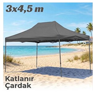 3×4,5 Makaslı Katlanır Çardak Antrasit