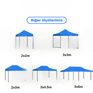 3×3 Premium Makaslı Katlanır Çardak Sarı