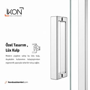 Krom Karolaj 1 Sabit 1 Sürgü Duşakabin H190 152 cm