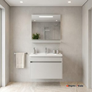 Idea 2.0 80 Cm Parlak Beyaz Tek Çekmeceli Banyo Dolabı Takımı