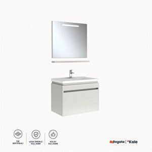 Idea 2.0 80 Cm Parlak Beyaz Tek Çekmeceli Banyo Dolabı Takımı