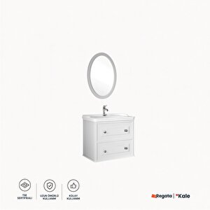 Miro 80 Cm Mat Beyaz Banyo Dolabı Takımı