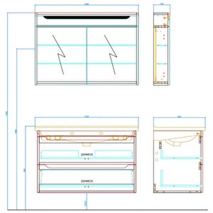 Casilla 100 Cm Vizon Banyo Dolabı Takımı