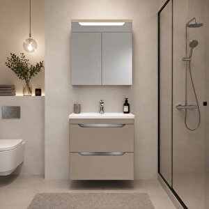 Casilla 65 Cm Vizon Banyo Dolabı Takımı (ayna Dolabı)