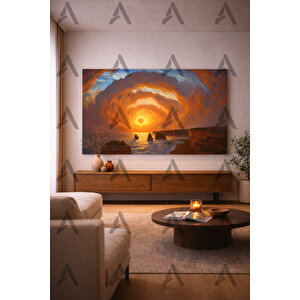 Modern Gün Batımı Kanvas Tablo 50x70 cm