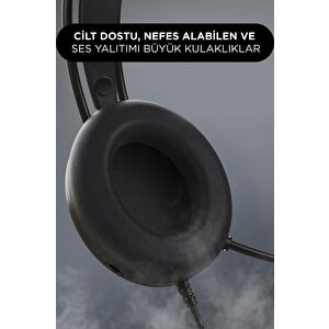 Kablolu Kulaklık Kulak Üstü Oyuncu Kulaklık G30b Siyah