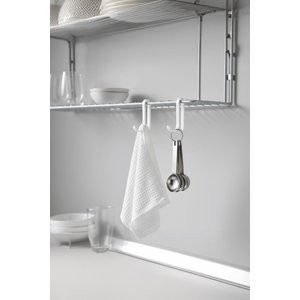 4 Adet Plastik Kanca Askı Metal Banyo Mutfak Rafları Için Beyaz
