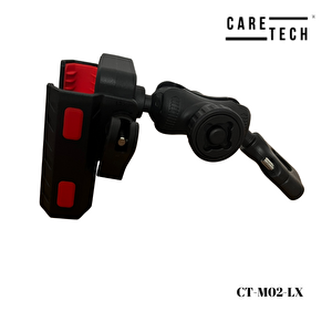 Caretech Ct-m02 Lx Telefon Tutucu Gidon Ayna Montajlı Motosiklet Tek Elle Kilitleme Su Geçirmez Üniversal