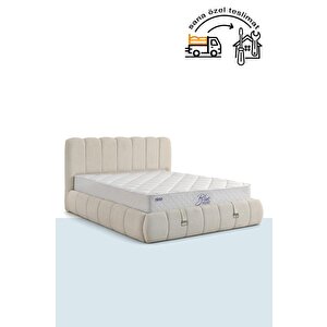 Bubble 200x200 Cm Çift Kişilik Yatak Baza Başlık Seti - Paket Yaylı Orta Sert 200x200 cm