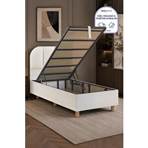 Bohem Klapa 100x200 Cm Tek Kişilik Baza Başlık Seti - Sandıklı Modern Takım 100x200 cm