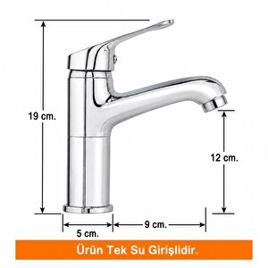 Nuss Lale Yüksek Lavabo Bataryası - Tek Su Girişli | 9401-ytg