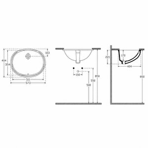 Soluzione Tezgah Altı Gömme Lavabo 57 Cm Beyaz | 10ac77057